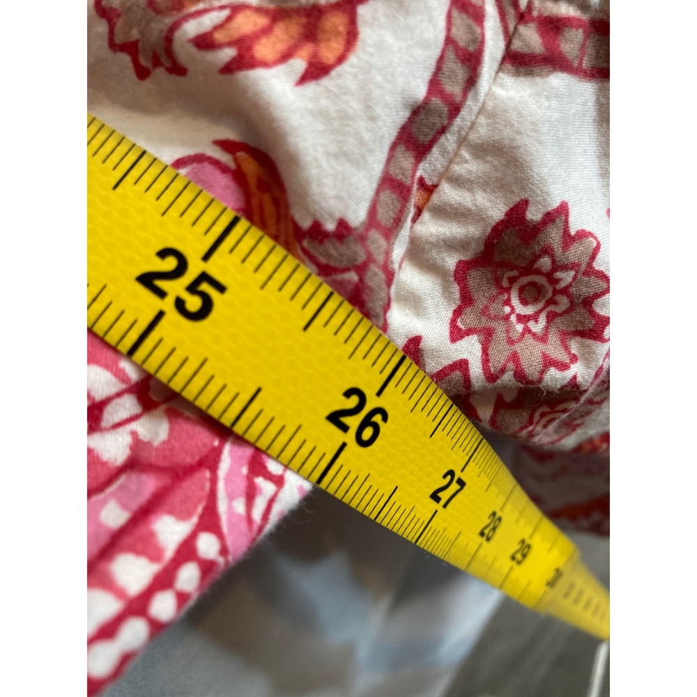 Roberta Roller Rabbit Cream Kimono Robe with Pink and Orange Floral Paisley - Picture 4 of 13
